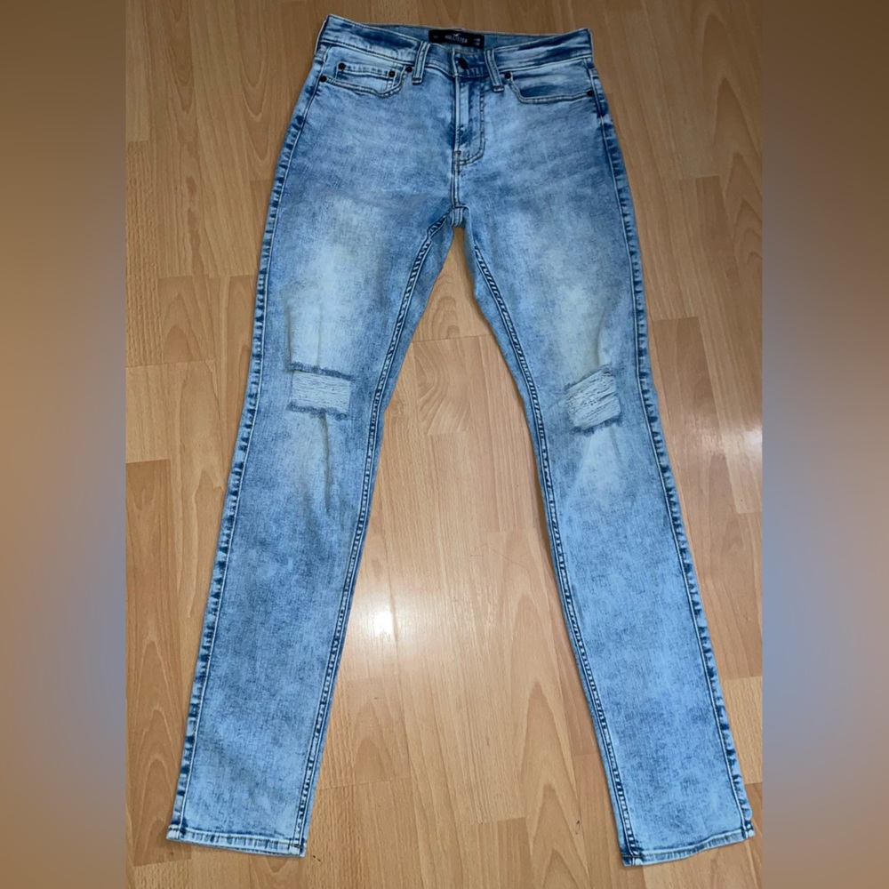 Men stacked skinny jeans